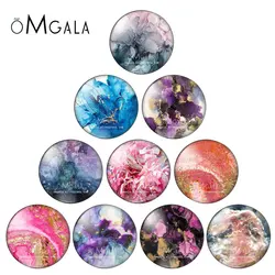 Art Colorful Watercolor Texture Patterns 10mm12mm/18mm/20mm/25mm Round photo glass cabochon demo flat back Making findings