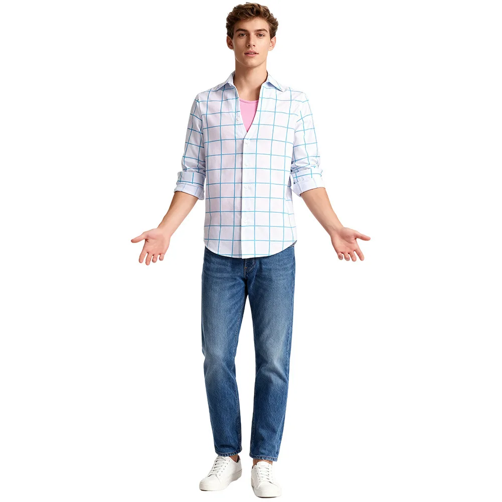 Kpop شيطان هنتر نفس النمط الجينز 2025 الكورية موجة السراويل الرجالية غير رسمية مستقيم موضة جينز سترتش الرجال Jinu سر Abay