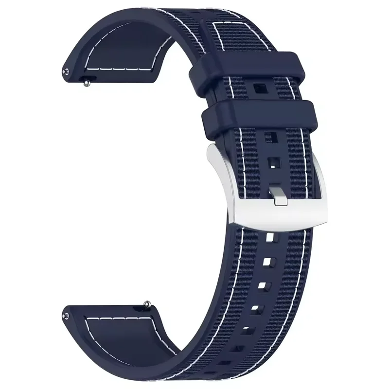 22mm Composite Silicone Strap for Xiaomi Watch 5/S5-4-3-2/S4 Sport Nylon Bracelet OnePlus Watch 4/Lite/3/OPPO Watch X3/X2/X Band