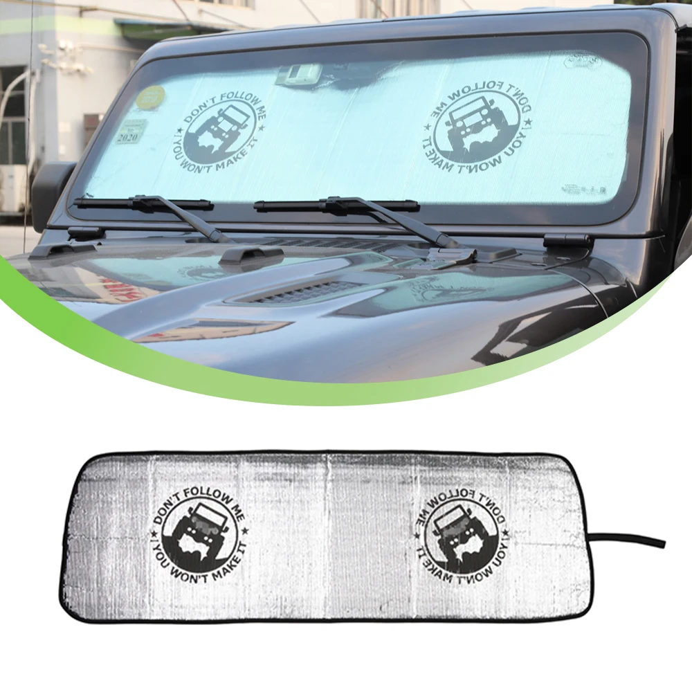 

Car Front Windshield Sunshade Heat Insulation Visor Cover for Jeep Wrangler JL JLU JT Gladiator 2018-2023 Interior Accessories
