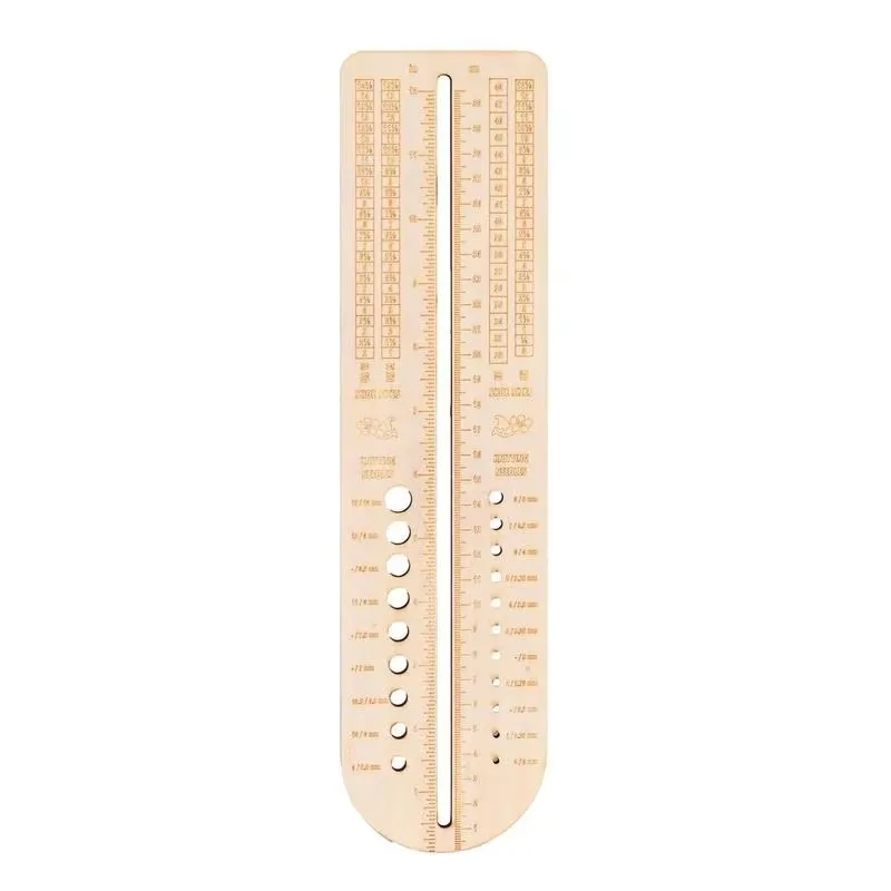 wooden Sock Ruler knitting Tool Stocking Blocker Knit Crochet Size Measurement Ruler DIY Supplies Smooth Knitting Accessories