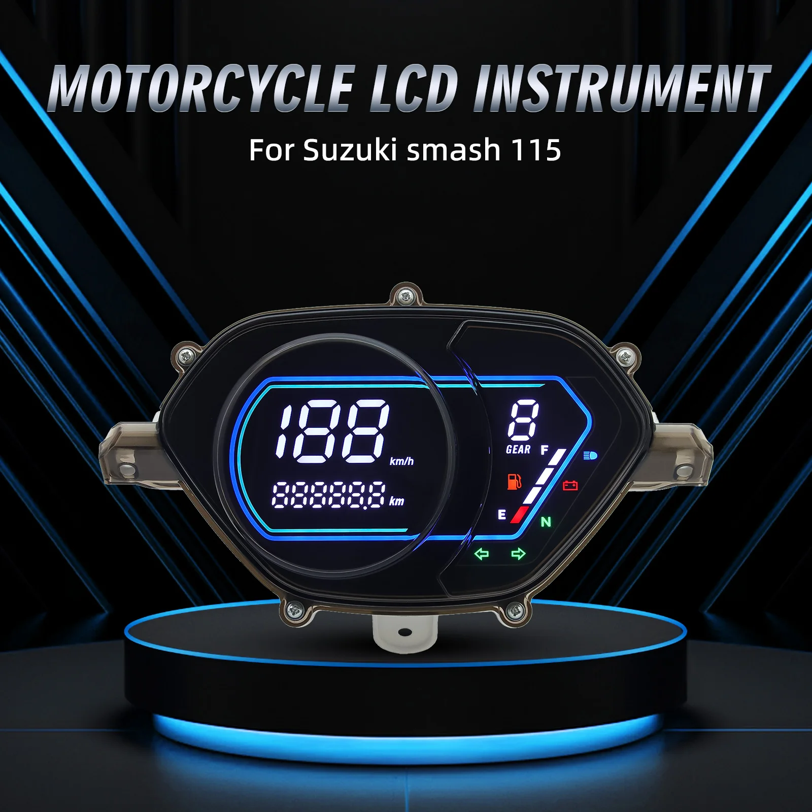 Motorcycle Speedometer Instrument Fuel Level Meter For SUZUKI SMASH115 SMASH V115 FI SMASH 115 FI Full Led Digita Meter