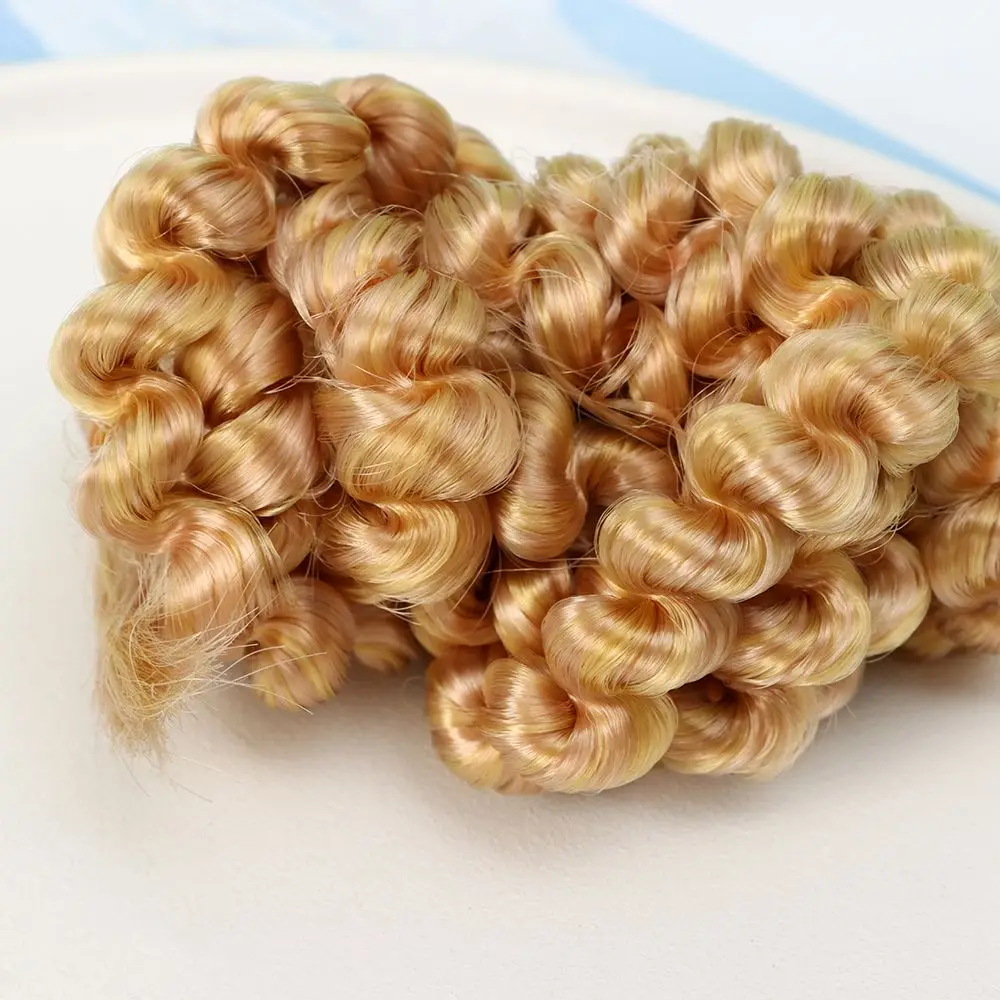 인형용 나사 곱슬 머리 액세서리, BJD 인형 가발, 고온 소재, 내성 섬유 머리 씨실