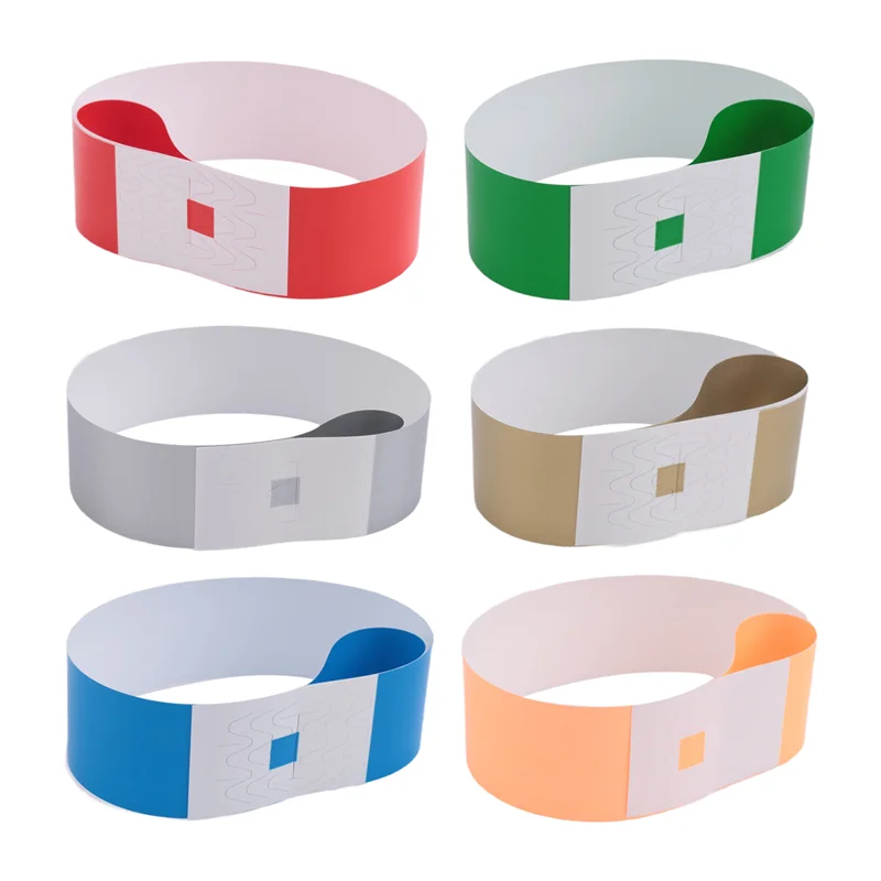 600 PCS Neon Colored Wristbands For Events, Synthetic Paper Waterproof Lightweight Activity Identification Wristbands-BTFL