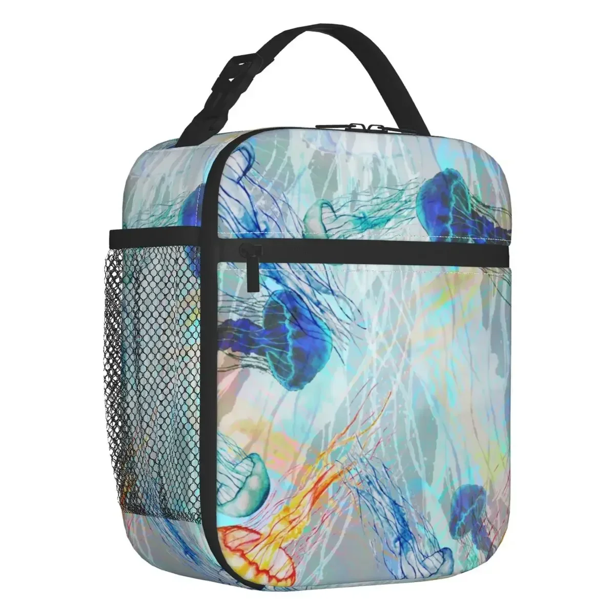 

Jellyfish Luminous Insulated Lunch Bags for Women Resuable Cooler Thermal Bento Box Kids School Children