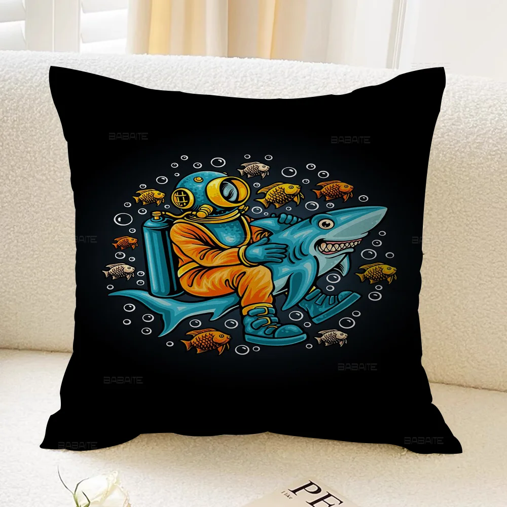 Kartun ruang astronot 45*45cm sarung bantal penutup bantal dekorasi sarung bantal rumah sarung bantal untuk sofa bantal