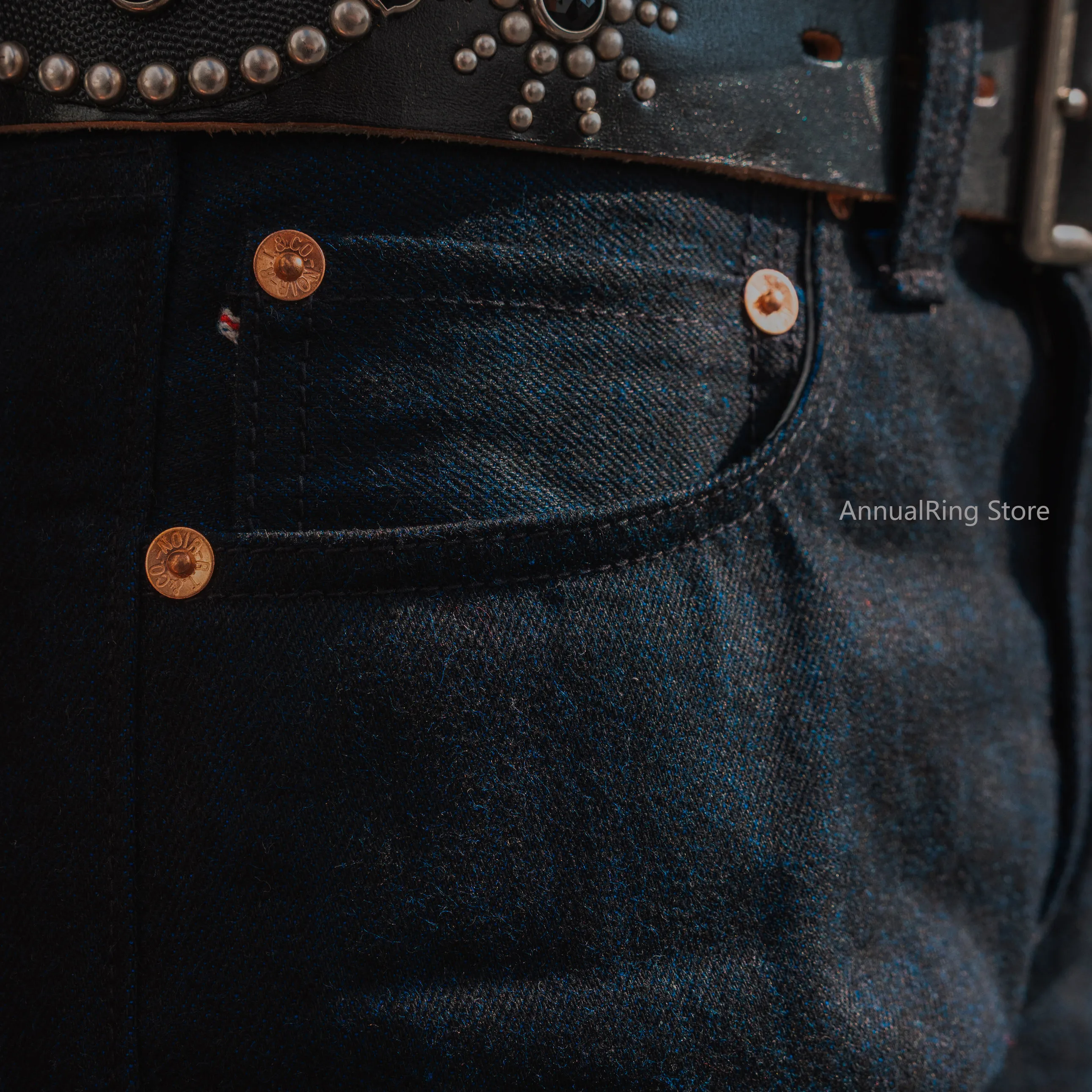 Red Tornado Men 666 Fit 16OZ Selvedge Raw Denim Jeans American Vintage Slim Straight Dark Night Blue Long Trousers
