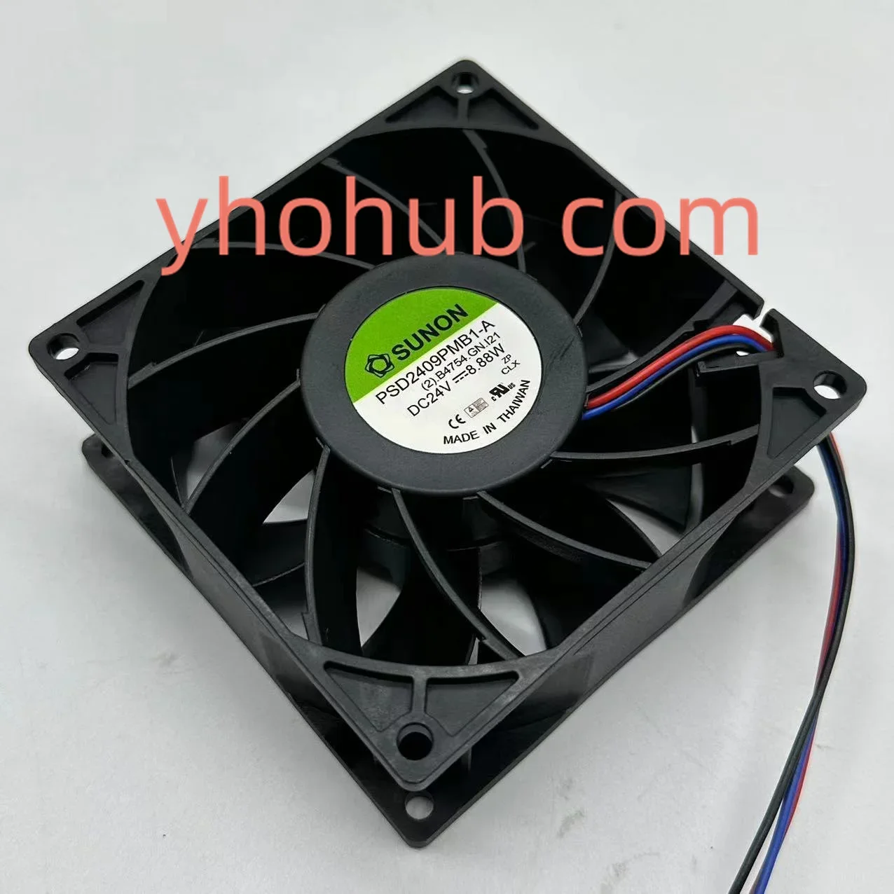 SUNON PSD2409PMB1-A (2).B4754GN.I21 DC 24V 8.88W 92x92x38mm 3-Wire Server Cooling Fan