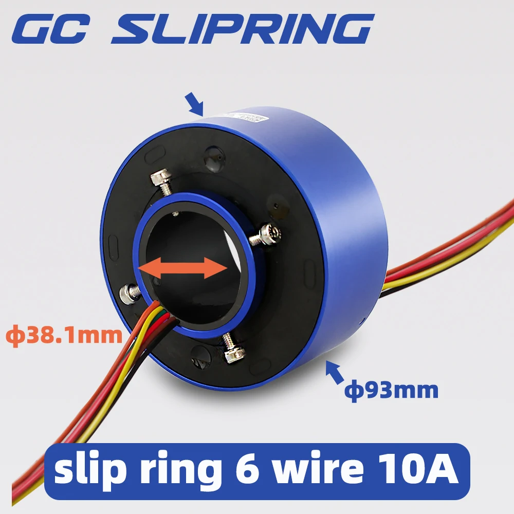 slip rings Through hole slip ring 38.1mm 6 circuit 10A electric slip ring electric ring collector ring conductive ring electric