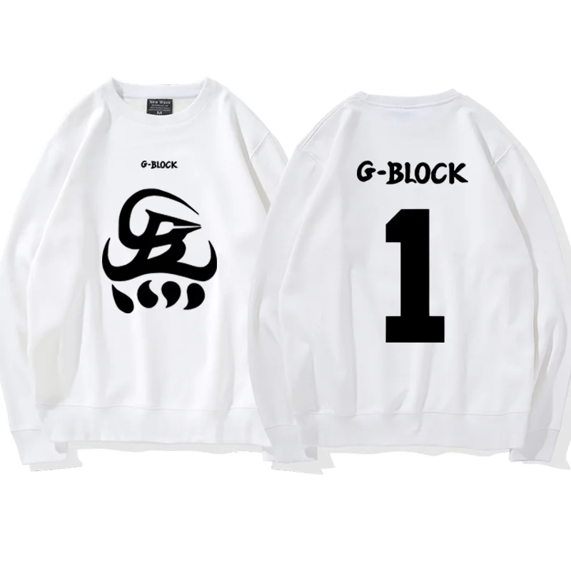 

GBLO round Ne Sweatirt CYPHER Gongfu Fat Liu Cong Concert Youth Casual Loose Fit Printed Thin Autumn Spring ex