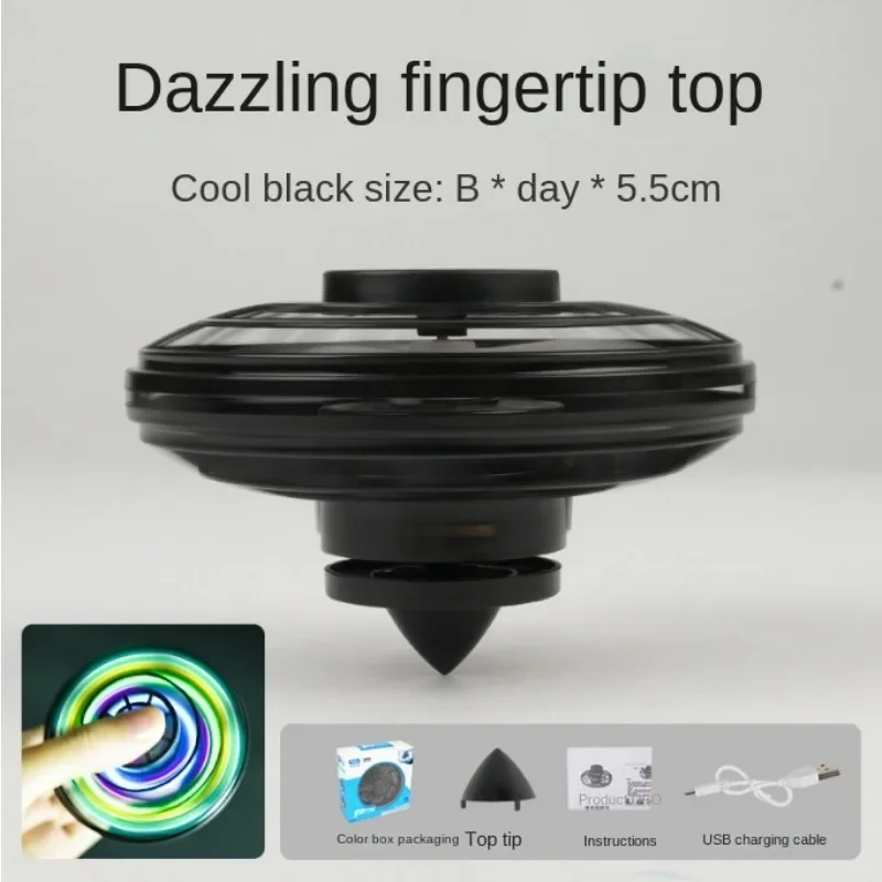 Conjunto de rodas de rolo antiestresse 3 em 1 com giroscópio levitante e disco voador, brinquedo fidget girador de dedo
