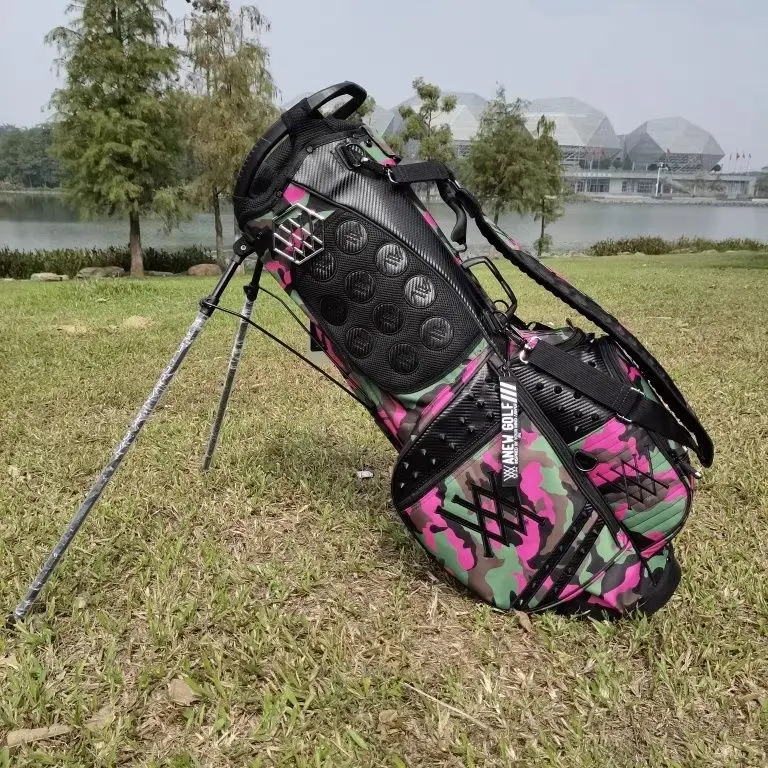 حقيبة جولف ستاند للرجال والنساء - مقاومة للماء، خفيفة الوزن للغاية، تصميم غطاء مزدوج، حقيبة حمل متعددة الوظائف