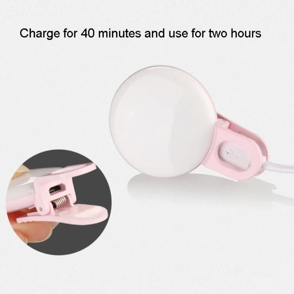 New Fashion Rechargeable Selfie Lights LED Flash Clip Mini Selfie Ring Light Durable PC Phone Lens Light Universal