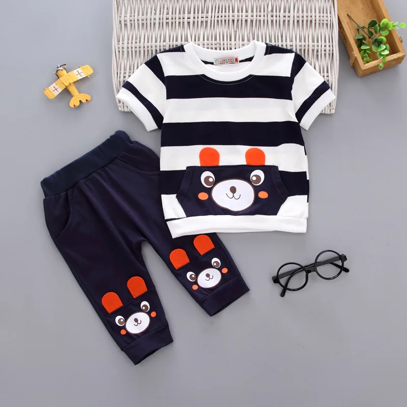 New Summer Baby Boys Clothes Suit Girls Outfits Children Fashion T-Shirt Shorts 2Pcs/Sets Toddler Casual Costume Kids Tracksuits