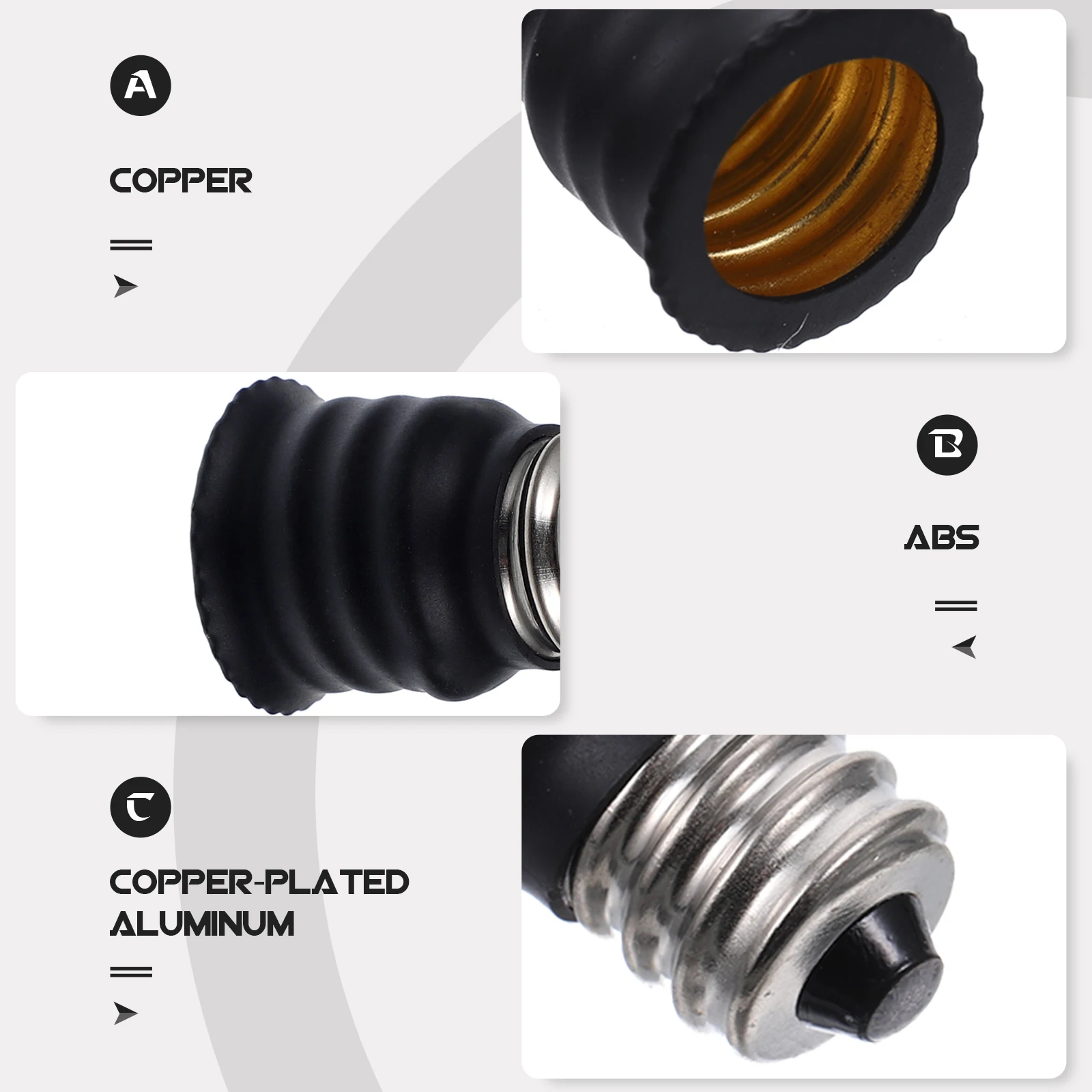 

15pcs E12 to E14 Bulb Adapter White Copper Holder Light Socket Converter for Pendant Lights Garage Workshop Basements Carports