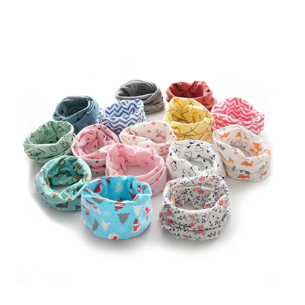 Farbige Kinder Schal Baumwolle Schal Für Kinder Baumwolle Winter Baby Ring Schal Kinder Schal Jungen Mädchen O Ring Schal Kleinkind schalldämpfer