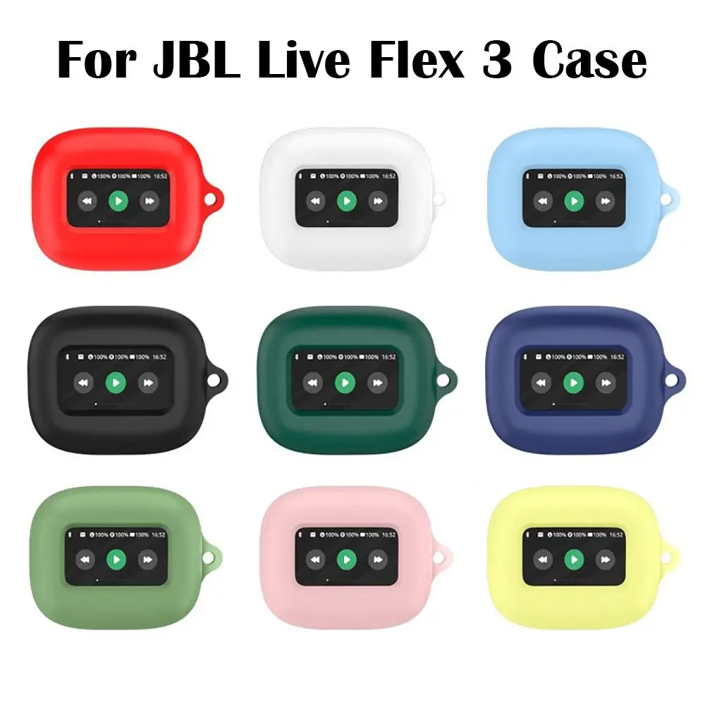 Silicone Earphone Case Anti Drop Shockproof Earbuds Accessories Anti Scratch Colorful Charging Box Sleeve for JBL Live Flex 3