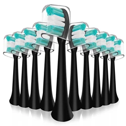 Replacement Toothbrush Heads, Black Series, Curved Shape Design, Planted Series, Electric Toothbrush, Compatible com AquaSonic