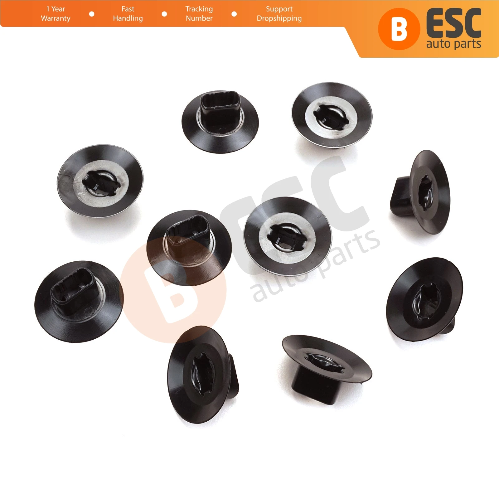 ESC ECF5029 10 Pieces Wheel Arch Cover Clip 7703081056 For Renault  Dacia