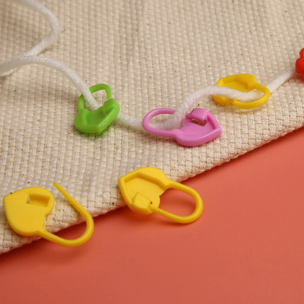 

1Set Crochet Stitch Markers Smooth Safety Material Ring Set for Knitting Crocheting Sewing Embroidery Portable DIY Craft Tool