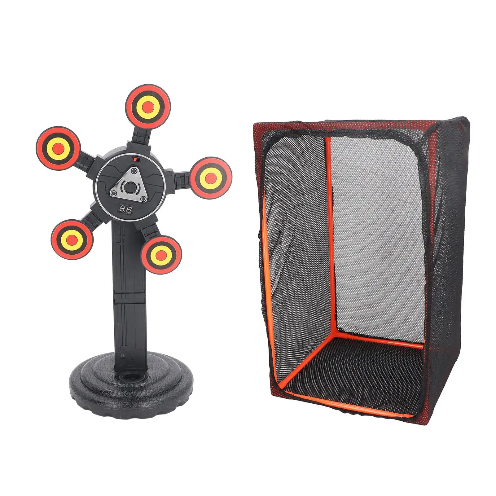 Children Electronic Scoring Target Toy Auto Reset Sound Effect 360 Degree Rotating Moving Target for Competition Training