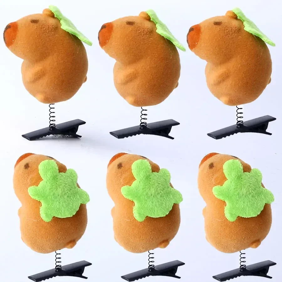 10-100PCS Funny 3D tortoise capybara Plush Hairpin Fashion Animal lovely capybara hair clip Accessories Headwear Wholesale Gift