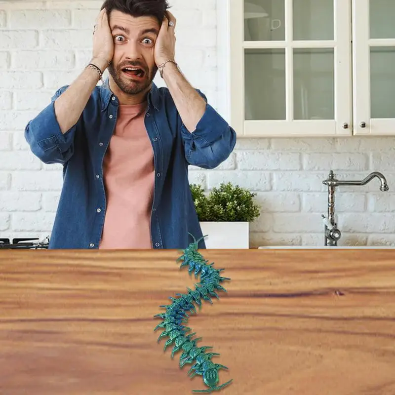 3D Printed Centipede Desk 3D Printed Ornament Funny Toy 11 Inch Centipede Statue Flexible Joints For Kids Adults Desk Bedside