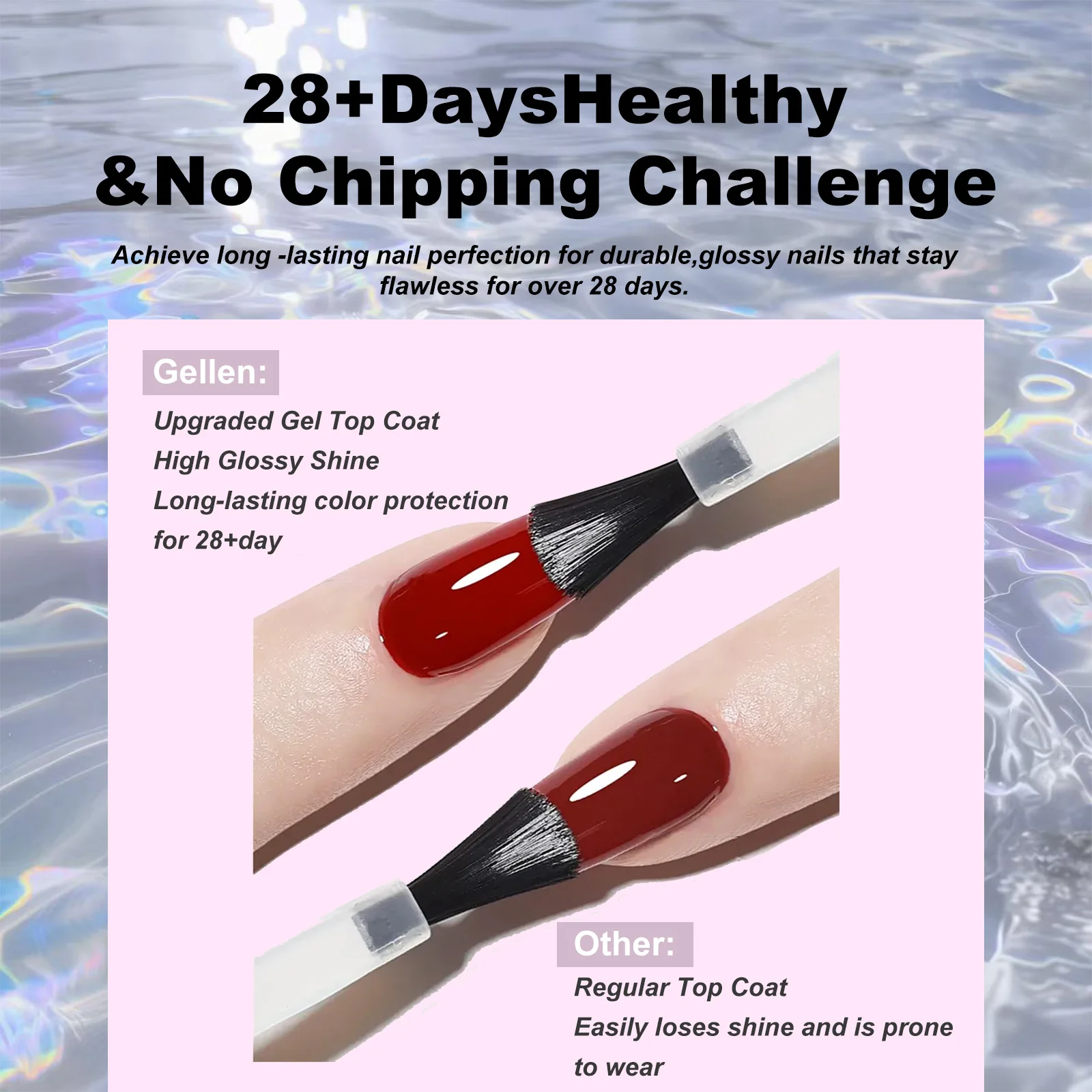 مجموعة معطف علوي من الجل مكونة من قطعتين من WHsHeria - بدون مسح ولمسة نهائية لامعة، معطف علوي أساسي يدوم طويلاً لطلاء الأظافر الجل #5