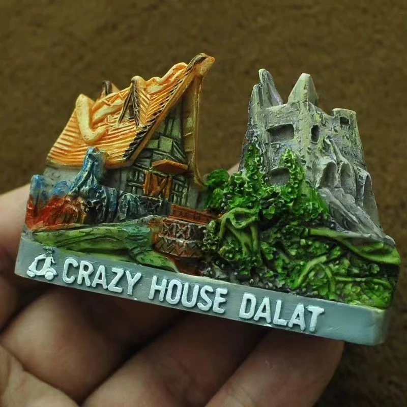 resin refrigerator sticker crazy house  dalat  vietnam