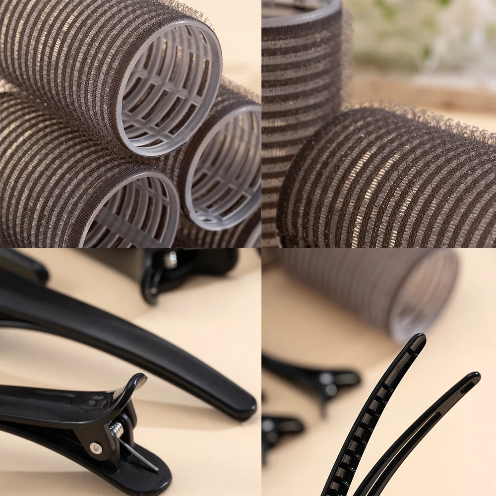 24-teiliges Set Selbstklebende Haarwickler Ohne Hitze Haarclip-Lockenwickler Locken Ohne Hitze Haarvolumen für Pony Haarklammer Selbstklebende Haken DIY Styling-Werkzeuge – Detail 6