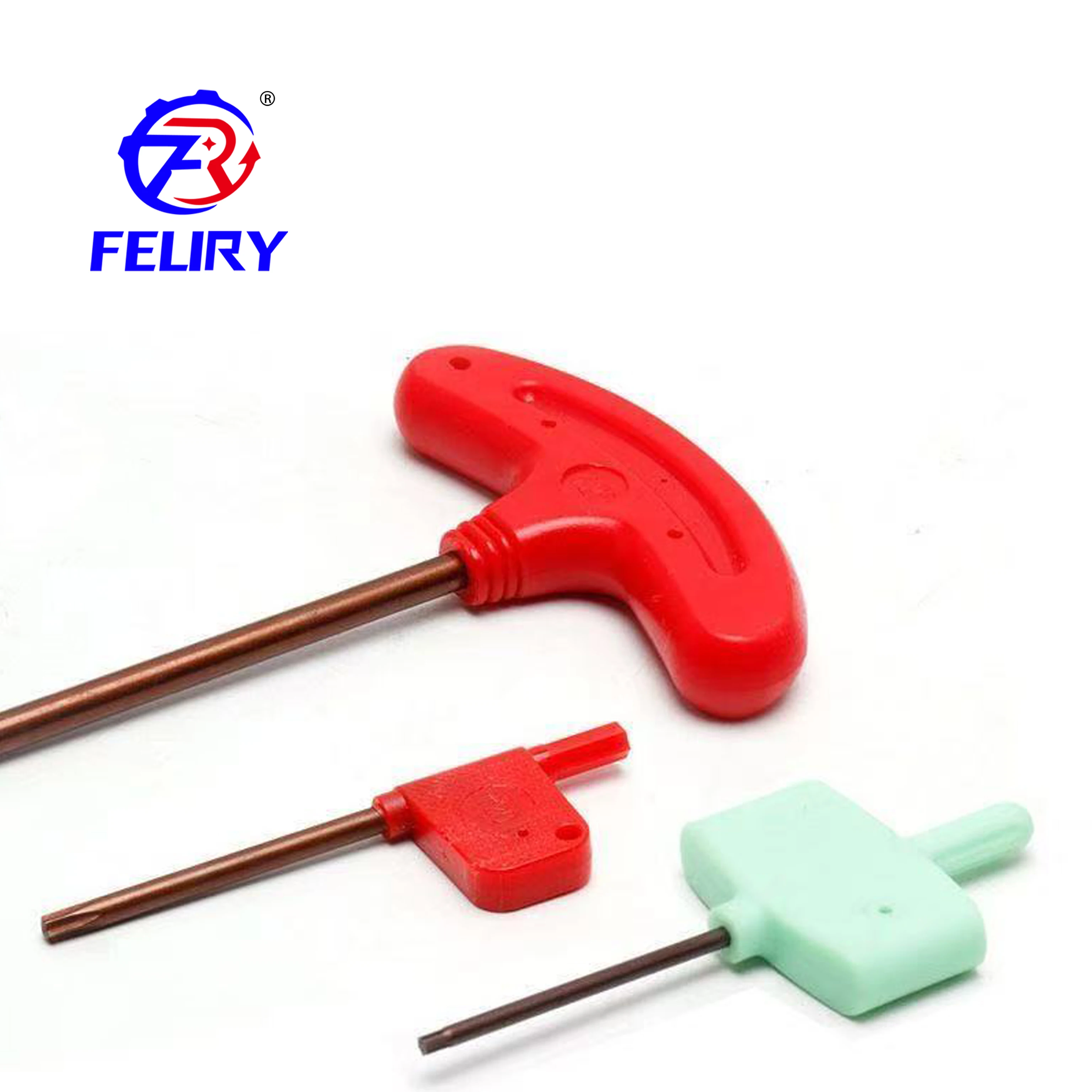 

Red flag wrench Green flag wrench T-shaped wrench Screwdriver with handle Disc-shaped screwdriver blade Hexagonal wrench