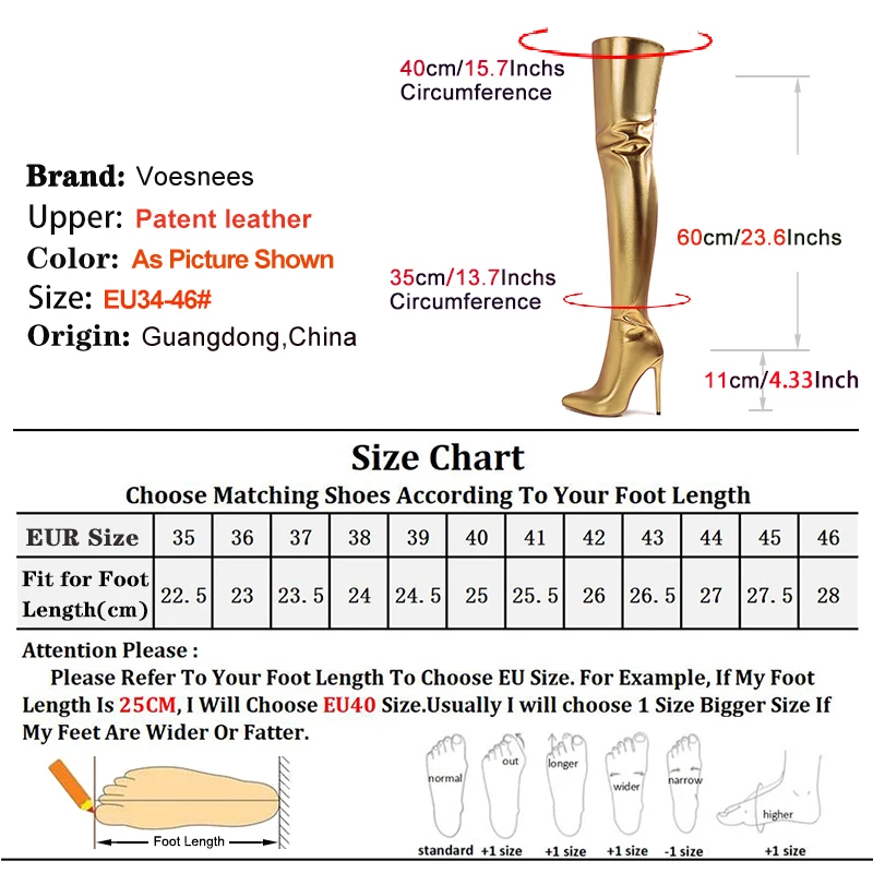 Stivali alti alla coscia con cerniera posteriore stivali sopra il ginocchio in tinta unita per le donne scarpe da donna in pelle verniciata con