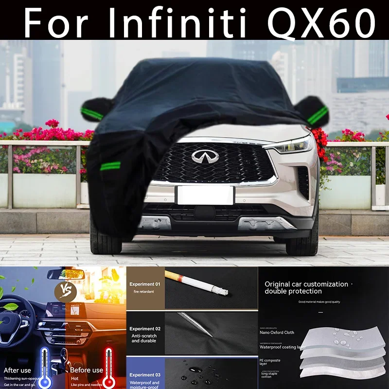 

For Infiniti QX60 Outdoor Protection Full Car Covers Snow Cover Sunshade Waterproof Dustproof Exterior Car accessories