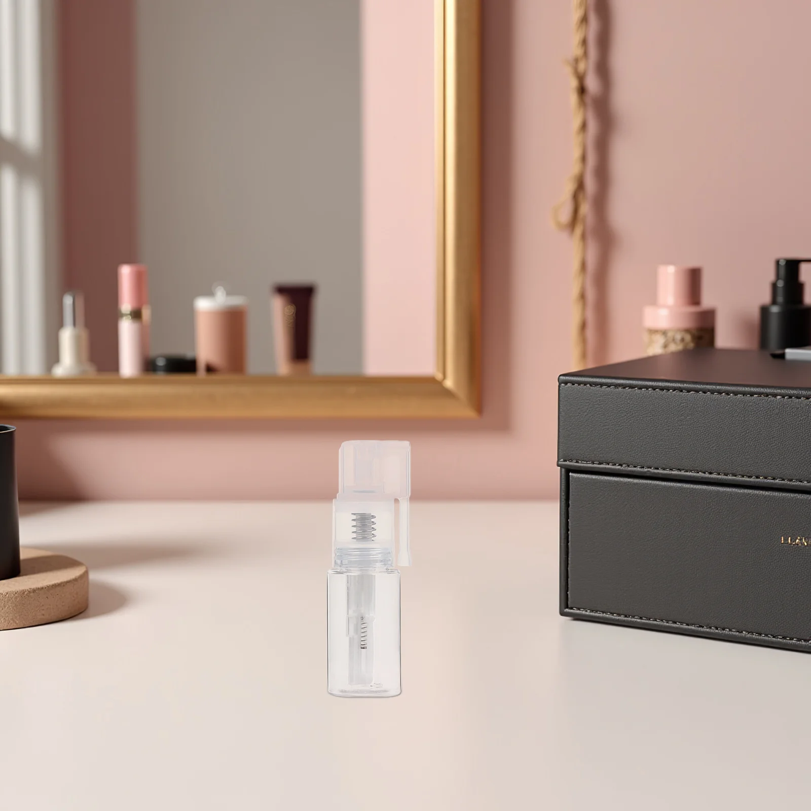 2 個スプレーボトルクリア詰め替え可能ポータブル空のパウダー口腔ミストスプレーボトル旅行液体保存容器