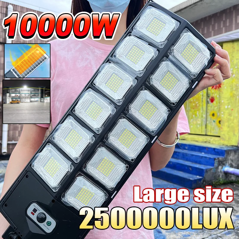 

Супер яркий 1008LED уличный солнечный свет 10000 Вт высокой мощности светодиодный солнечный большой уличный фонарь IP67 водонепроницаемый уличный фонарь с датчиком движения