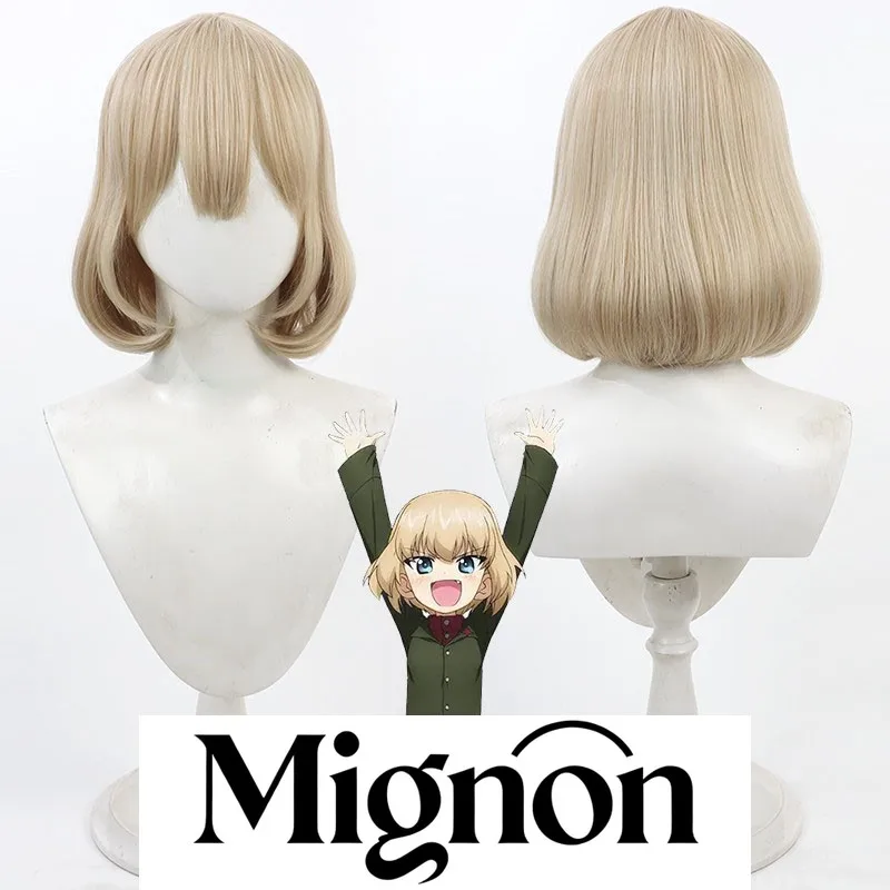 ガールズ・アン・パンツァー カチューシャ コスプレウィッグ ボブカット ハロウィンギフト