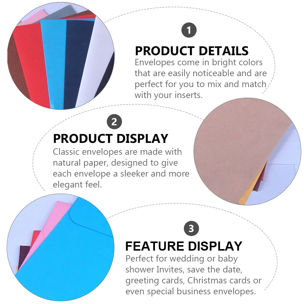 

40 шт. классические конверты из натуральной бумаги элегантные на ощупь свадебный детский душ приглашает поздравительные открытки офисные принадлежности мини-конверты