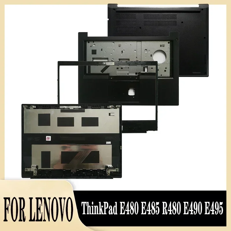 ใหม่สําหรับ ThinkPad E480 E485 R480 E490 E495 AP 166000400   แล็ปท็อปปกหลัง LCD/กรอบด้านหน้า/Palmrest Upper/ด้านล่าง