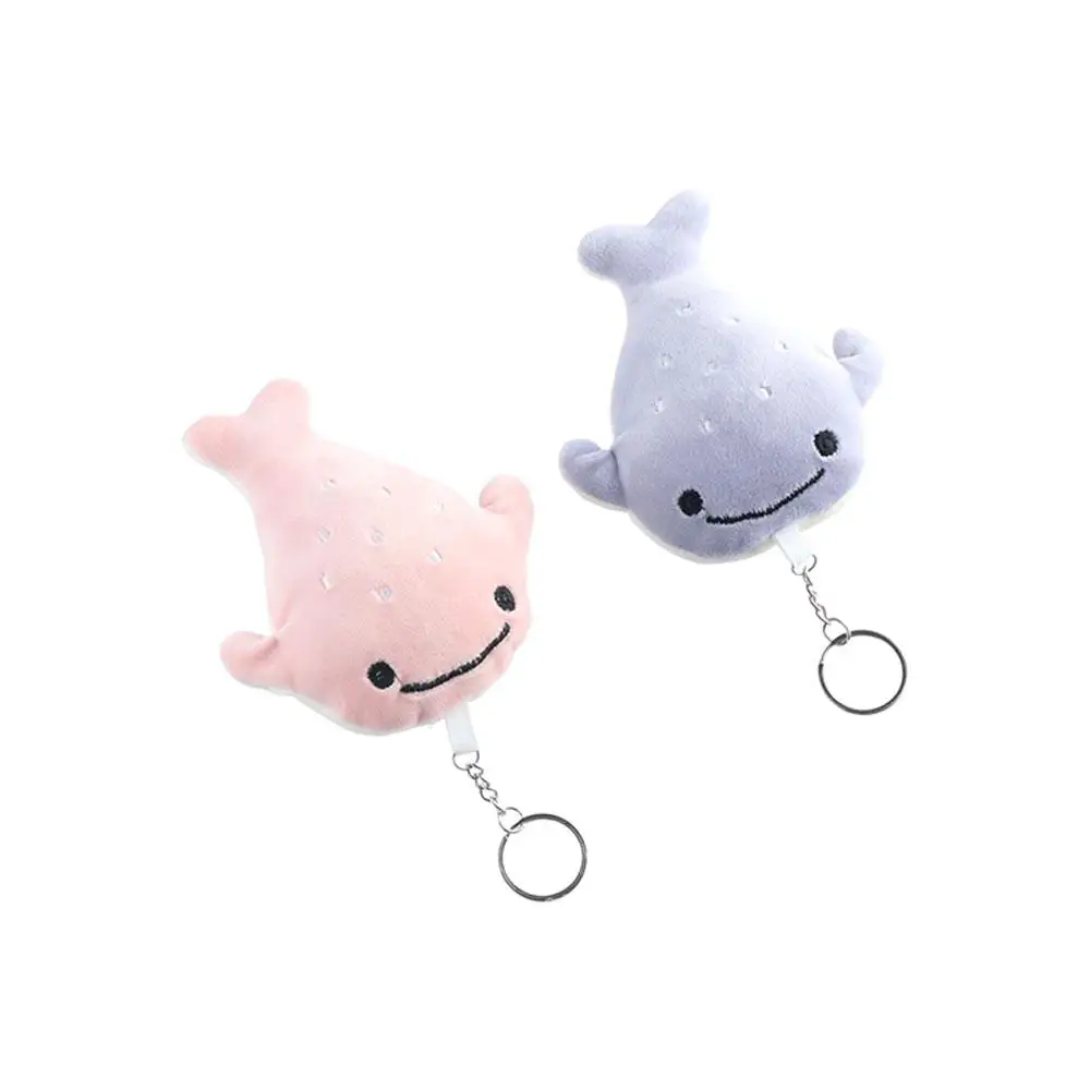 Lovely Animal Whale Cartoon Whale Keychain Soft Stuffed Fluffy Animal Whale Doll Cartoon Plush Whale Pendant Children Toys