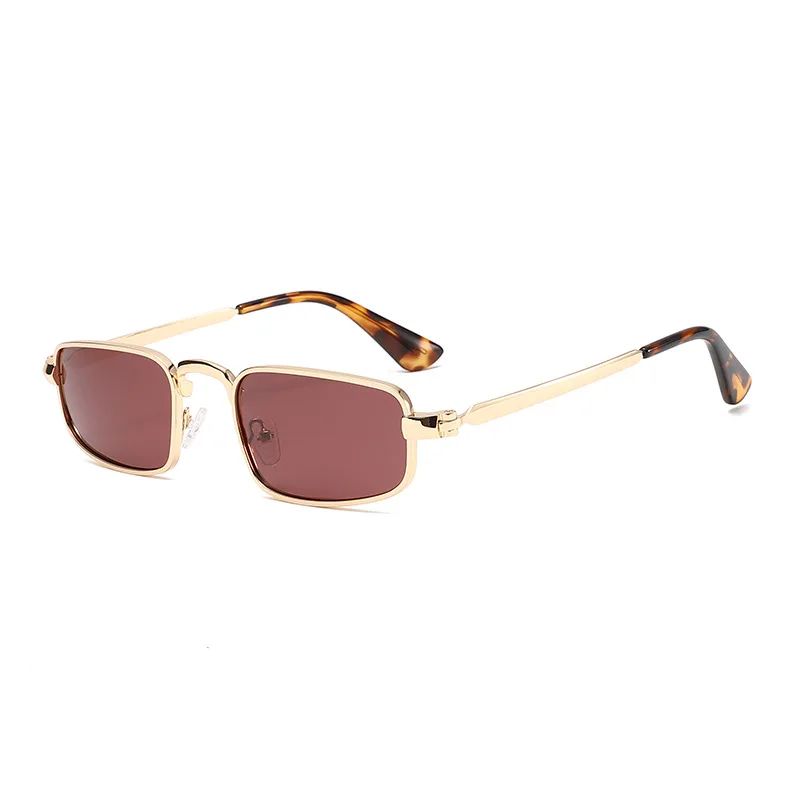 3683 Polarized Square Sunglasses for Men Women, Retro Fashion Metal Sun Glasses, Premium Vintage Chic Rectangular Shades 609553