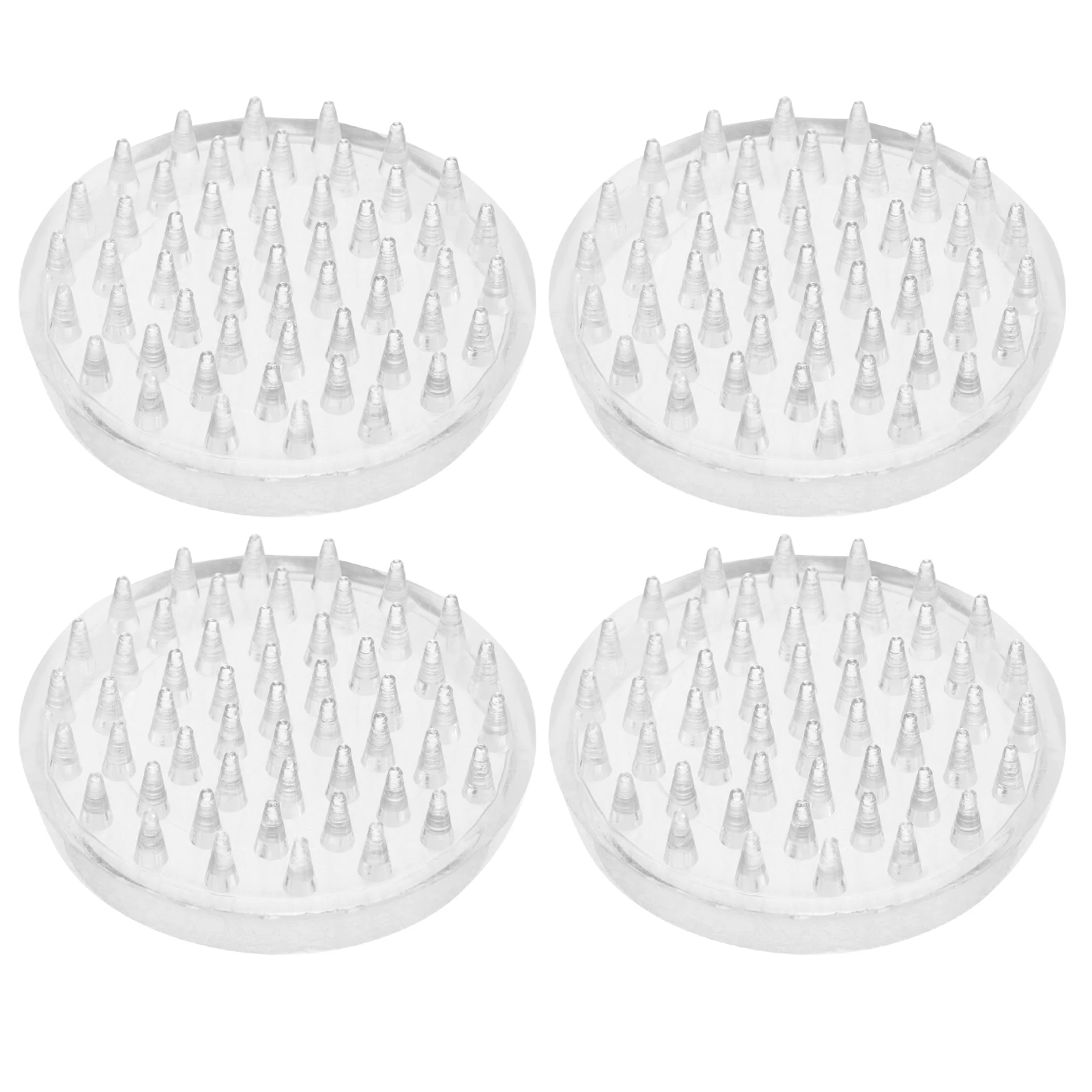 

4pcs Circular Transparent Anti Mobile Furniture Pads 48mm Non Slip Grippers Chair Leg Protectors Hardwood Floors Stool Sofa