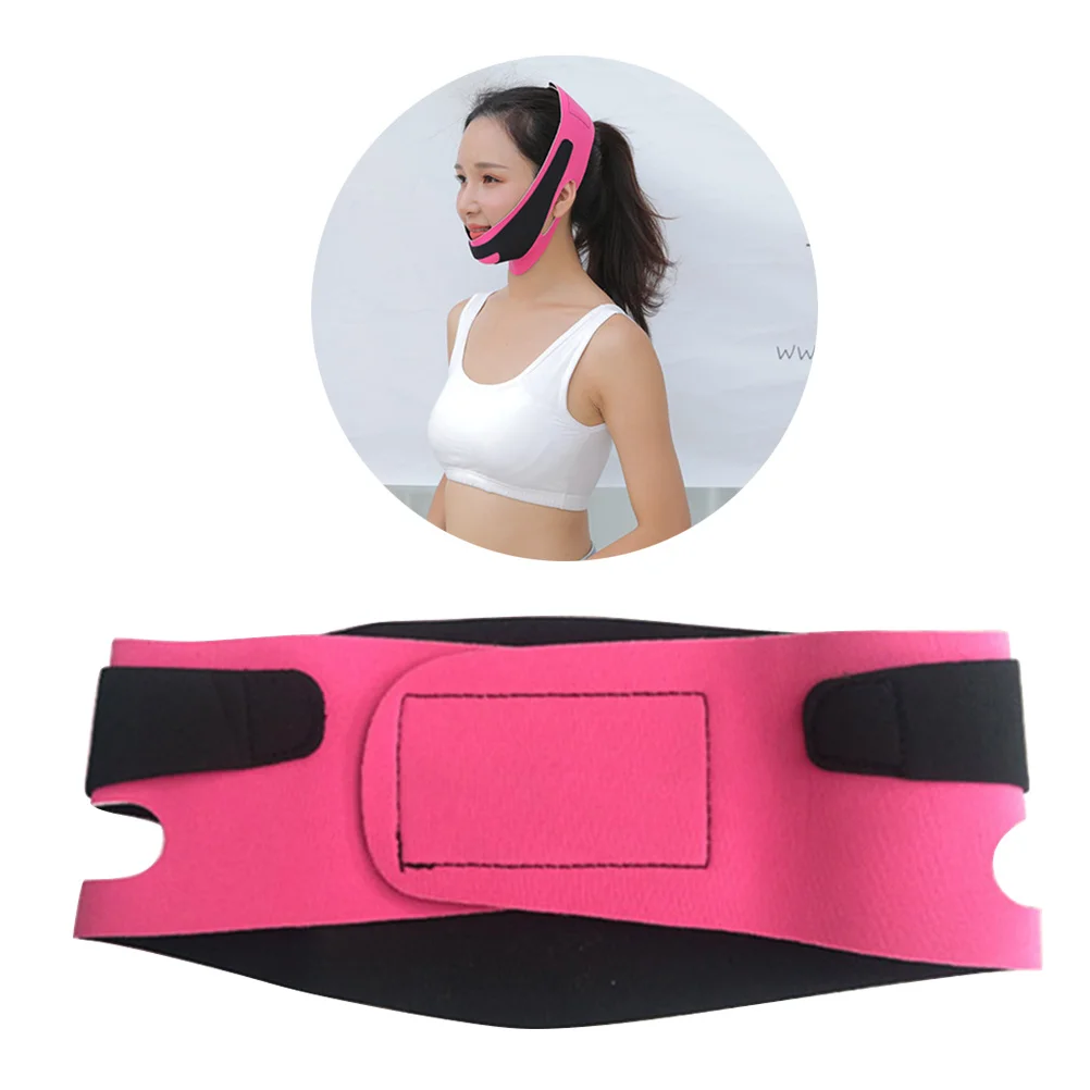 1 pçs cinta de levantamento de rosto fino v máscara facial fino masseter queixo bandagem confortável ajustável anti-ronco suporte para sono silencioso