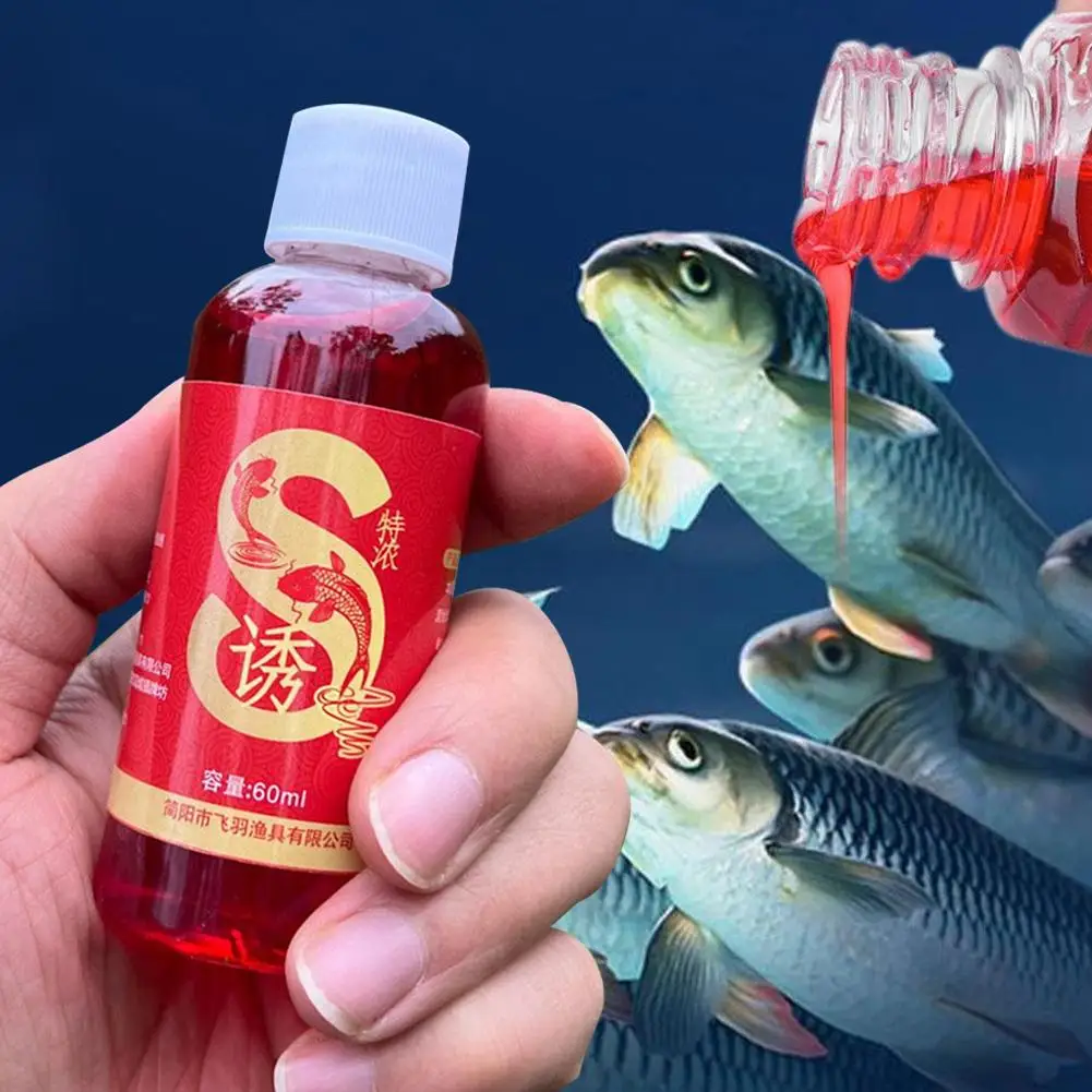 60ml Strong Fish Attractant Concentrated Liquid Blood Fish Fishing Scent Spray Worm Accessories Attractant Additive Flavor F7O3