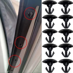 10X Rear Door Rubber Seals Trim Weatherstrip Retainer Fastener Rivet Clips For Nissan Qashqai X-trail Dualis Rogue Sport 2013 -