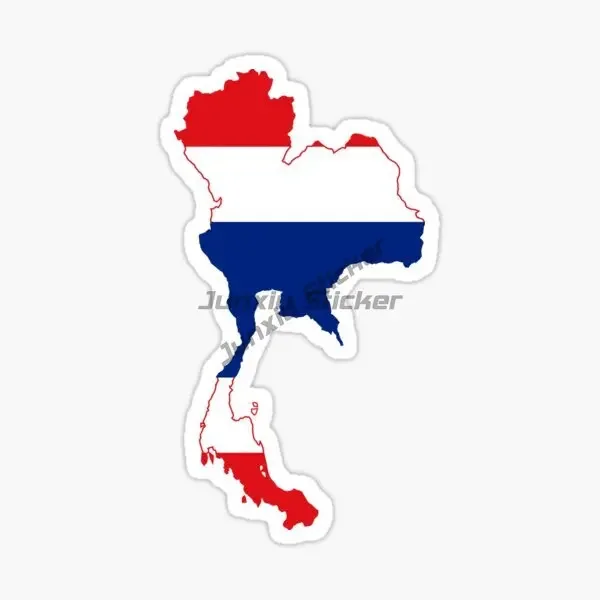 T Thailand Flag Map National Emblem Creative Accessories Sticker for Decorate Window Table Car Helmet Camper Bumper Decal
