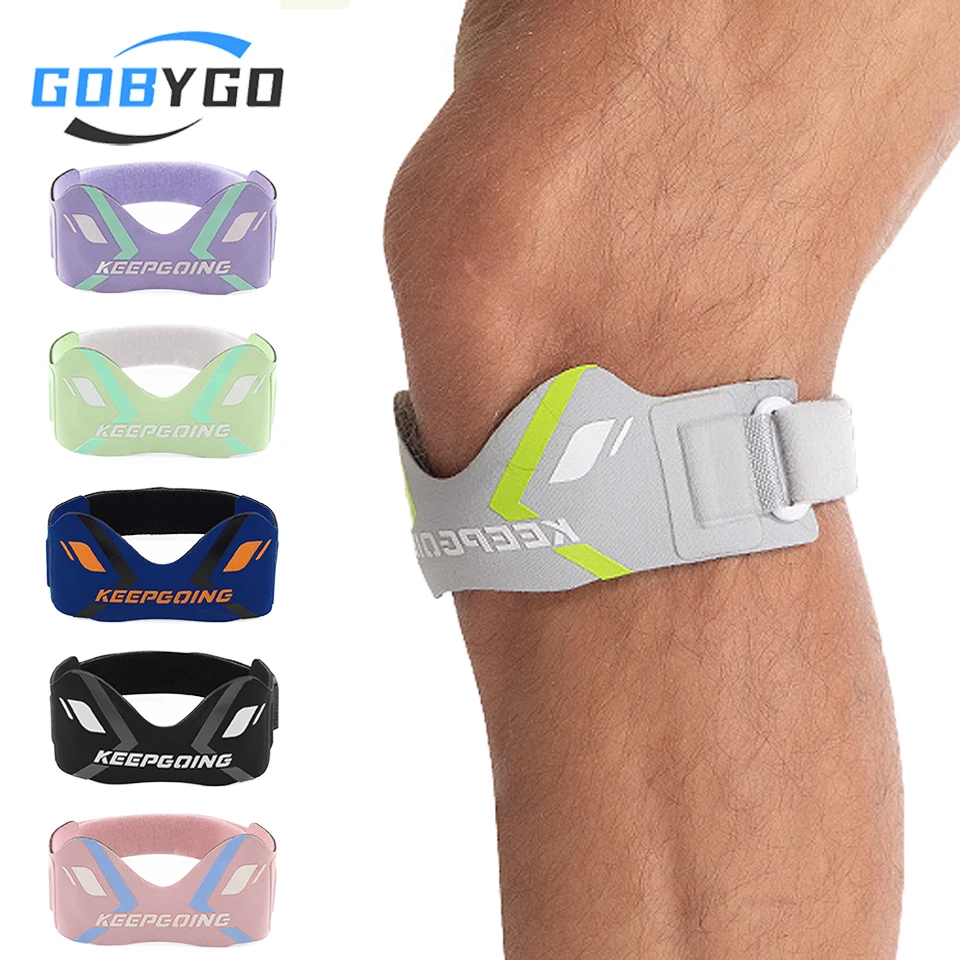 GOBYGO 1Pcs Sports Knee Pads Meniscus Brace Fitness Patellar Compression Stabilization Kit Running Cycling Knee Guard Men Women
