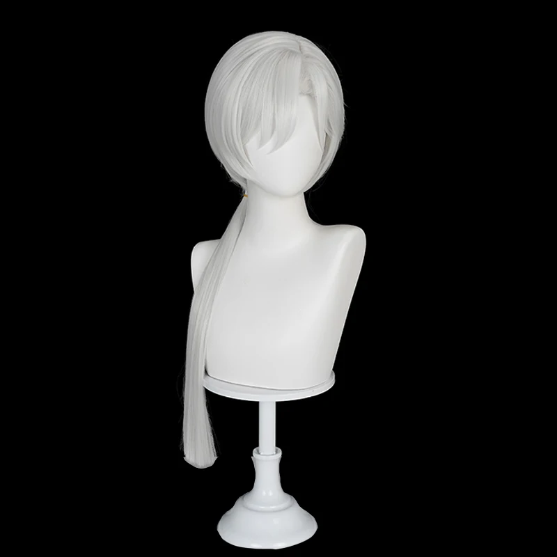 Masque de renard Cosplay perruque jeu Silent Hill f blanc cheveux longs accessoires haute température fil cheveux pour homme