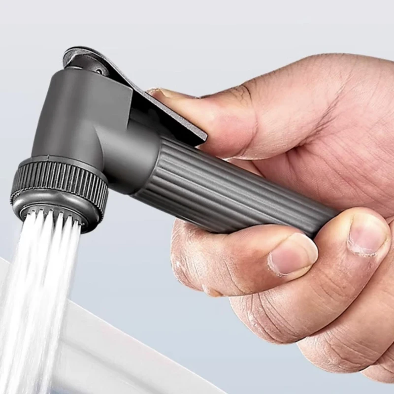 Portable Bidet Sprayer - Grey Muslim Shower, Toilet Bidet Faucet, Handheld Hygienic Spray Gun for Bathroom Cleaning