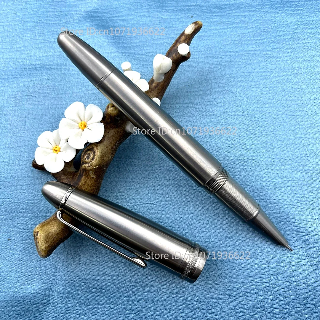 

Must-have Pure Titanium TA2 Engraving Version Metal Brushed Fountain Pen Hooded Nib Original Design Business Writing Gift Pen