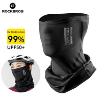 ROCKBROS Hanging Ear Cycling Face Mask Ice Silk Scarf Summer Motorcycle Bicycle Masks Anti-UV Bike Face Neck Cover Balaclava